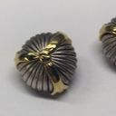 Oscar de la Renta Vintage Two Tone Signed  Clip On Earrings Photo 10