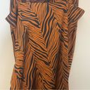 Women’s ACOA Orange and Dark Navy MELISSA Dress w Side Ruching size Large Photo 9