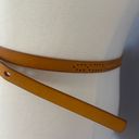 Gottex  Skinny Perforated Golden Leather Belt Photo 4