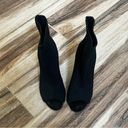 Nicole Miller  black open toed knit booties Photo 6