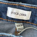 Sneak Peak  JRS SZ 11/W30 Wide Leg Jeans Belted Frayed Hems Stretch Hi-Rise Blue Photo 6