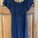 Blue Rain Off The Shoulder Dress Photo 0