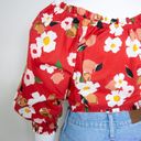 Kate Spade NWT  Botanical garden aperitif top, Red and White Photo 11