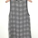 L'Agence  Silk Check Print Sleeveless Top in Black Size 8 Photo 1