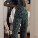 Francesca's Francesca’s Green Floral Jumpsuit Photo 0