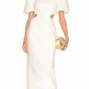 Elliatt Elliat Suffage White Short Puff Sleeves Midi Dress Women’s Size Medium Photo 8