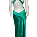 Issue New York Dress Satin Gown Maxi Emerald Green Size 8 NWT Photo 1