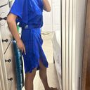 La Perla NWT   abito incrociato bath-suit cover royal blue silk wrapped dress/pareo IT38 Photo 1