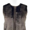 Banana Republic Dark Brown Faux Fur Fleece Vest Photo 1