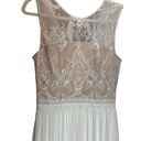 Dress the Population NEW  gorgeous flowy white tan wedding formal dress sz S Photo 11