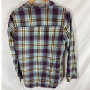 Treasure & Bond  Blue Purple Button Down Flannel Shirt Size small Photo 3