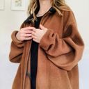 London Fog Vintage  Camel Brown Black Collar Fleece Jacket Coat Warm Minimal Photo 0