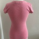 Tommy Hilfiger Pink  V Neck Short Sleeve Photo 3