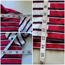 Tommy Hilfiger womens Short Sleeve Mixed Stripe Zip Polo Shirt preppy M Photo 5