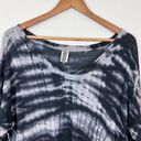 XCVI  Tunic Top Womens Small Tie Dye V-Neck 3/4 Sleeve Mixed Media Cotton Modal S Photo 1