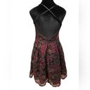 Jump  Apparel Y2K Formal Metallic Whimsygoth Romantic Floral Tulle Halter Dress Photo 6