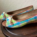 Bella Vita : Plaid (pink/blue/green) open toe flats-size 11 Photo 0