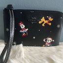 Coach Disney x  Corner Zip Holiday Print Wristlet Photo 0