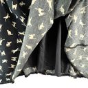 The Row Ducks In A Mini Dress Women L Black Cream Cat Print Short Sleeve Sheer Lined Photo 11