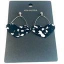 Ava  & Aiden Black & White Heart Teardrop Earrings Photo 0