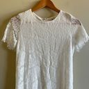 Lulus  Take Me to Brunch‎ Ivory Lace Shift Dress Womens Size S Short Sleeve Photo 3