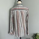 Dylan  Valentina women's multi stripe slub long sleeve button up blouse new Photo 2