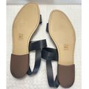 J.Crew  Pebbled Leather Slingback Flat Sandals Size 8 1/2 Photo 5