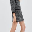 ZARA  TRF Black & White Tweed Dress with Buttons Photo 1