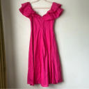 Petal and Pup  Cabo Magenta Frill Sleeve Midi Dress M Photo 11