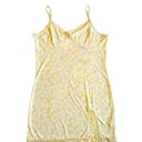 Daisy Y2K Floral  Yellow Slip Dress Lace Pastel Womens Large Flower Child Hippie Photo 1