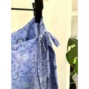 Vintage Blue  Floral Silk Tie Skirt Photo 7