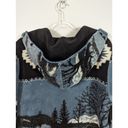 St. John’s Bay Vintage St. Johns Bay Fleece Southwestern Horse Printed Hooded Jacket Blue Photo 5