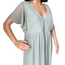 Birdy Grey  Hannah Empire Dress flutter sheer sleeves Chiffon Sage size XXL Photo 12