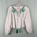 Style Rack LA Cropped Embroidered Peasant Blouse Photo 0