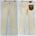 Antik Denim  Women's Cream Low Rise Bootcut Jeans Size 25 Western Button Fly Photo 1