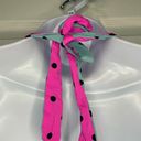 PINK - Victoria's Secret Victoria’s Secret Pink Reversible Bikini Set Polka Dot Hot Pink Tiffany Blue Photo 6