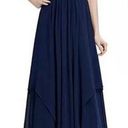 Eliza J  Navy Blue Sleeveless Chiffon Bridesmaid Evening Formal Gown Dress Photo 0