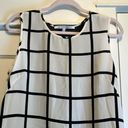 Collective Concepts  | White & Black V-Neck Flowy Tank Top Size Large Photo 1