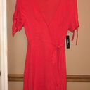 Philosophy Lulu’s My  Short Sleeve Red Wrap Dress XS Photo 2