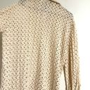 Mango NWT  MNG crochet ecru button down shirt open work blouse Elena cream M Photo 5