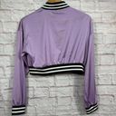 Daisy Purple Cropped Varsity Jacket Size Medium NWT Photo 7