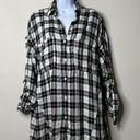 Max Studio  Multicolor Plaid Flannel Button Front Shirt Women's Small Photo 0