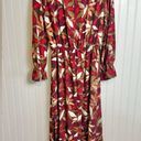 First Love  by Lovelyn Burgundy faux wrap long sleeve side slits maxi dress 1X Photo 6