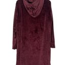 32 Degrees Heat 32 Degree Heat Mauve Wine Hooded Heavy Lounge Cozy Sleepwear Robe Women Sz S/M Photo 1