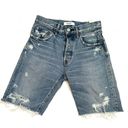 Bermuda Moussy vintage Jean shorts  distressed denim   Japan button fly sz 25 Photo 2