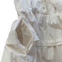 Shoshanna  Collared Tiered Sleeveless Button Shirt Dress Fit and Flare White 4 Photo 14