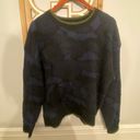 John + Jenn  Blue Camo Crewneck Sweater size medium Photo 0