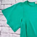 EverlyShirt Women's Small Green Polyester Short Flutter Sleeve Crewneck Crop Photo 2