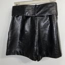 ZARA NWOT  Black Faux Leather High Waisted Shorts XS Photo 3