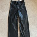 ZARA Leather Black Pants Photo 3